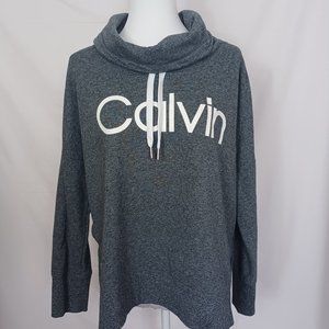 Calvin Klein Performance Womens Sweatshirt Gray Cowlneck